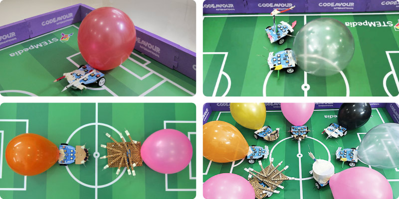 Group Wizbot STEM Games activity for classroom
