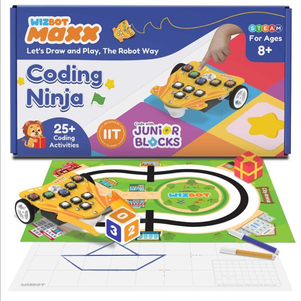 Wizbot Maxx Coding Ninja Kit for 一树梨花压海棠电影 play time with robot toy for kids