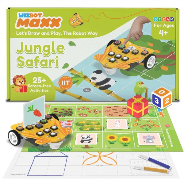 Wizbot Maxx Jungle Safari Kit for 多肉小说 play time with robot toy for kids
