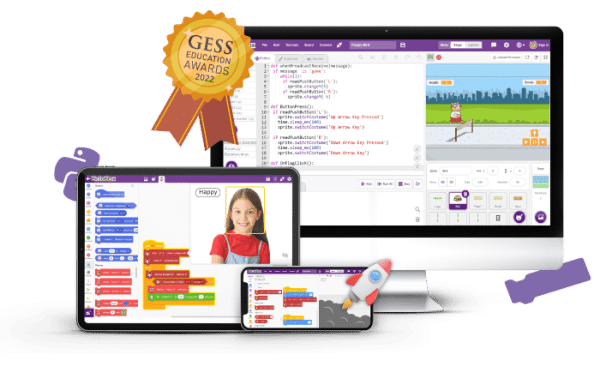 PictoBlox Python for kids to learn Python in a fun and interactive way.